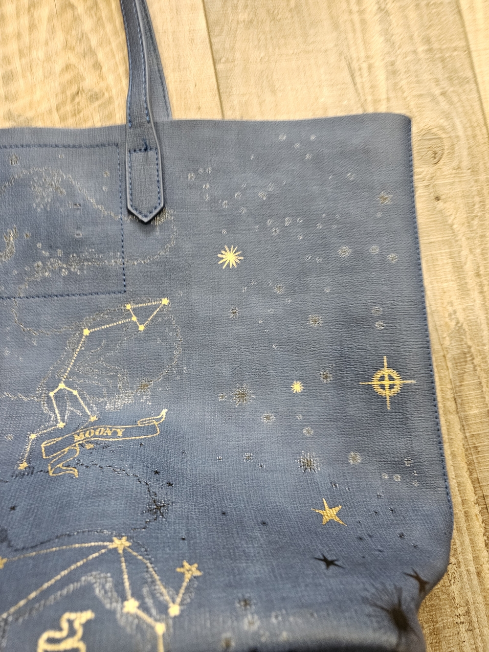 Harry Potter Marauders Map Constellations Tote Bag Blue Gold Kohls - Picture 7 of 13